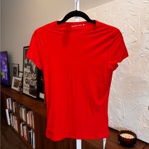 Abercrombie, Red Short Sleeve, Double Lined